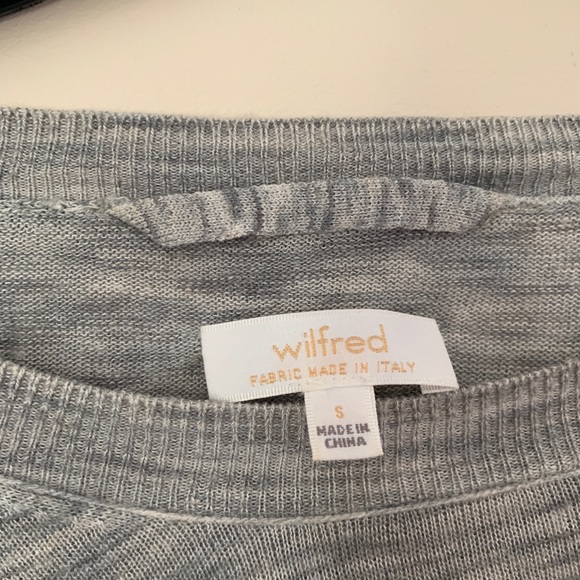 WILFRED heathered grey thin sweater Small - Picture 3 of 3